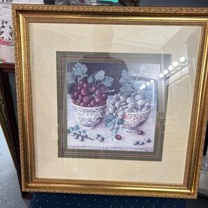 VINTAGE 1994 GALLERY PAINTING OF BEAUTIFUL CITRUS FRUIT AS IN  GRAPES